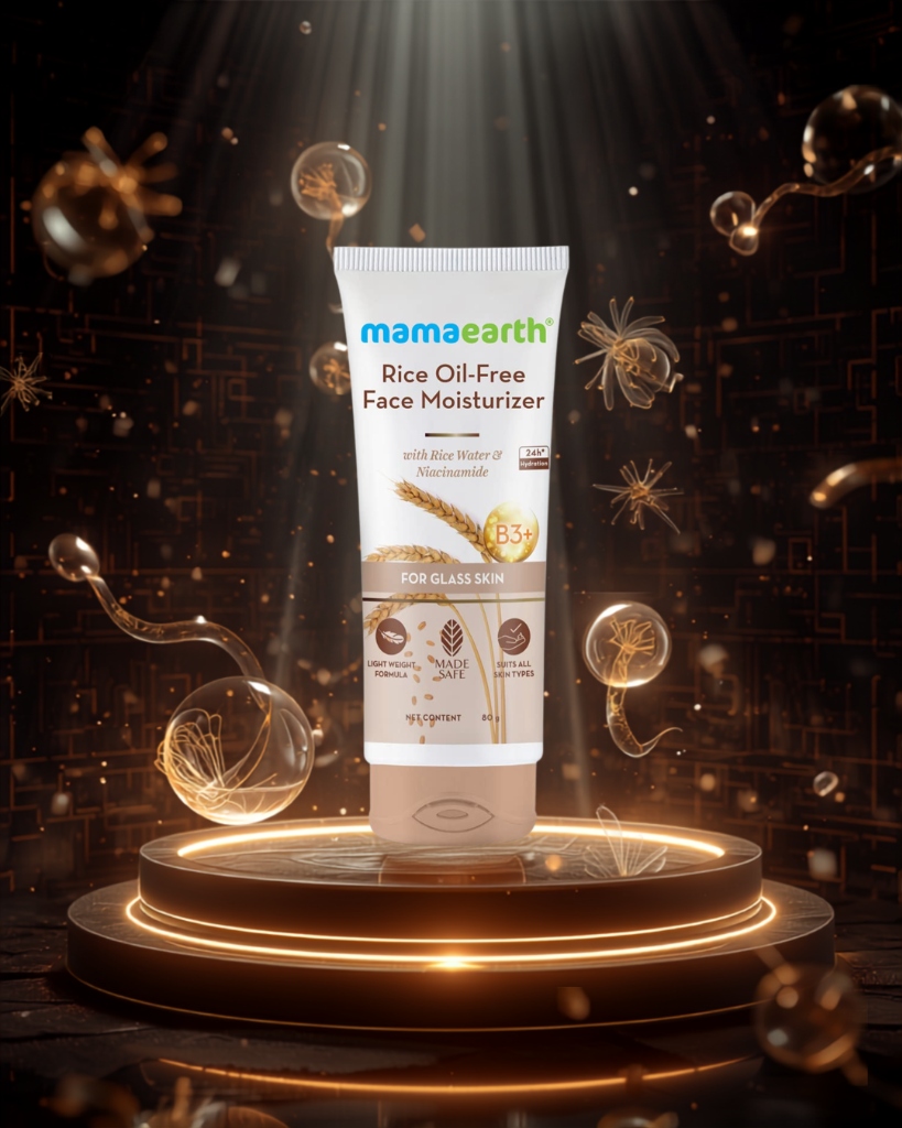 Mamaearth Rice Oil-Free Face Moisturizer Poster