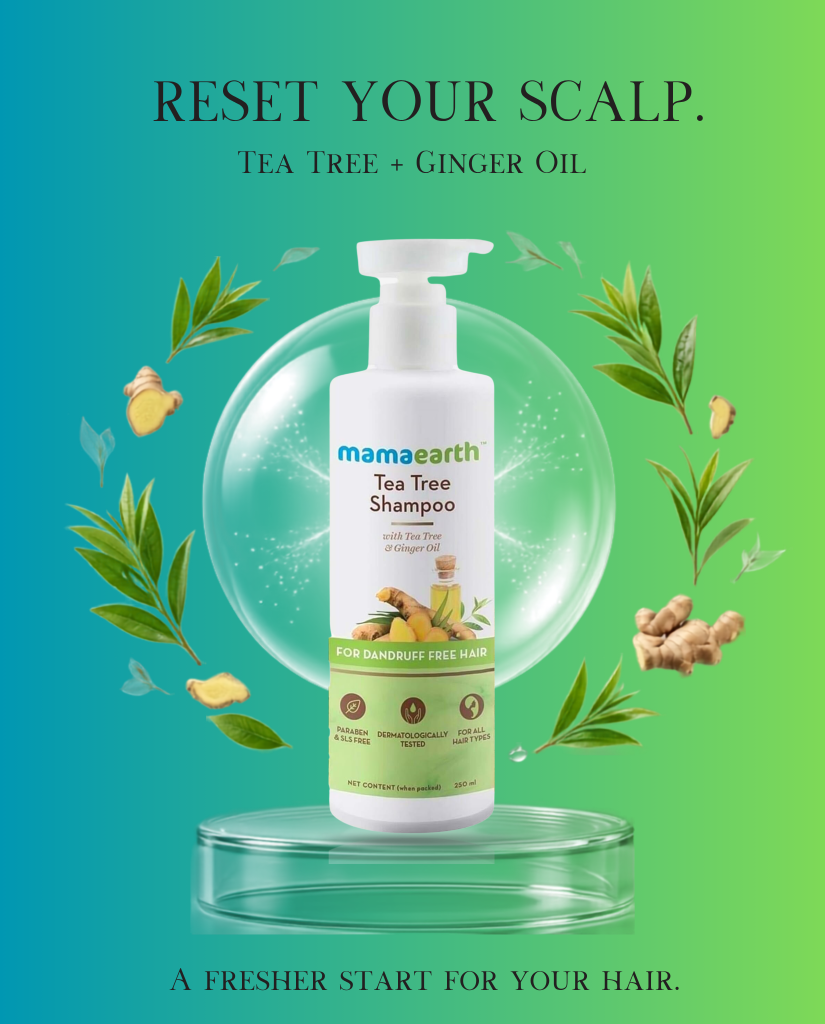 Mamaearth Tea Tree Shampoo Poster
